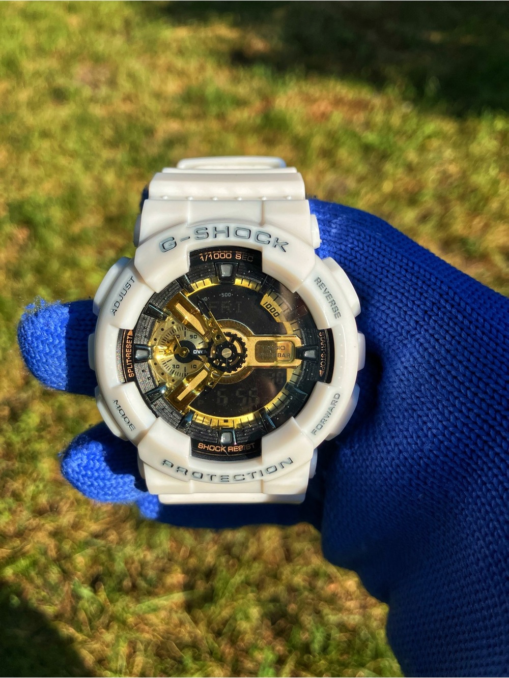 Custom G Shock Gold and White Colorway